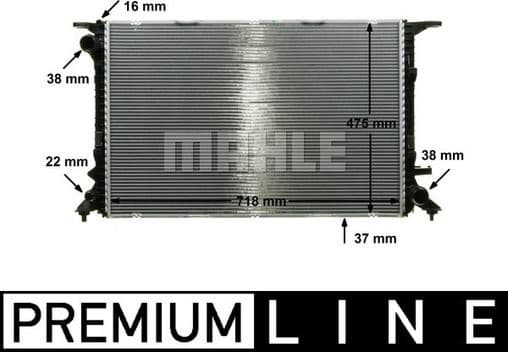 Radiator, engine cooling BEHR *** PREMIUM LINE *** CR 911 000P