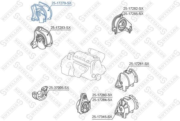 Mounting, engine 25-17279-SX
