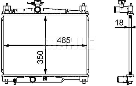 Radiator, engine cooling BEHR CR 539 000S