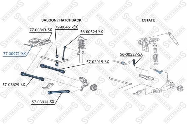 Mounting, control/trailing arm 77-00971-SX - image 2