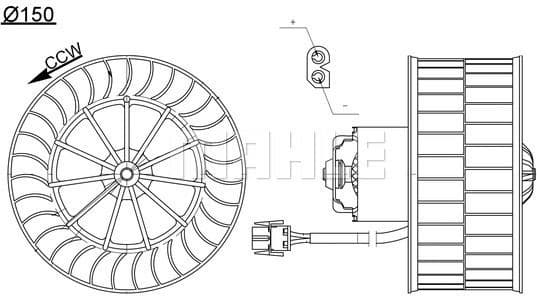 Interior Blower BEHR AB 44 000S - image 2
