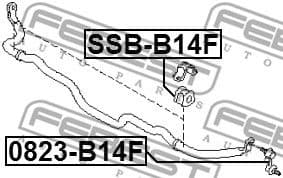 Mounting, stabiliser bar SSB-B14F - image 2