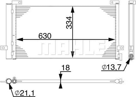 Condenser, air conditioning BEHR AC 74 000S