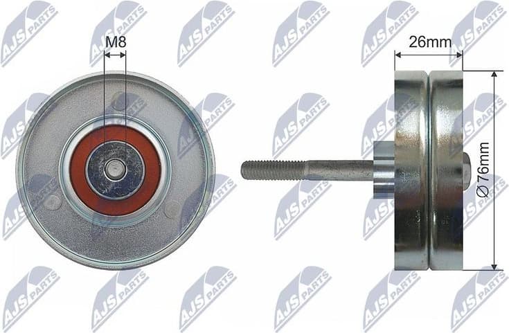 Tensioner Pulley, V-ribbed belt RNK-VV-012