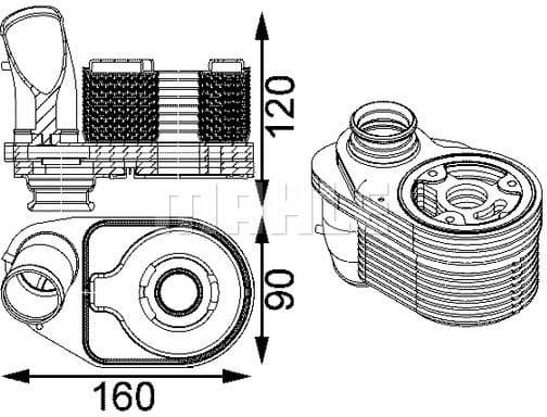 Oil Cooler, engine oil BEHR CLC 203 000S