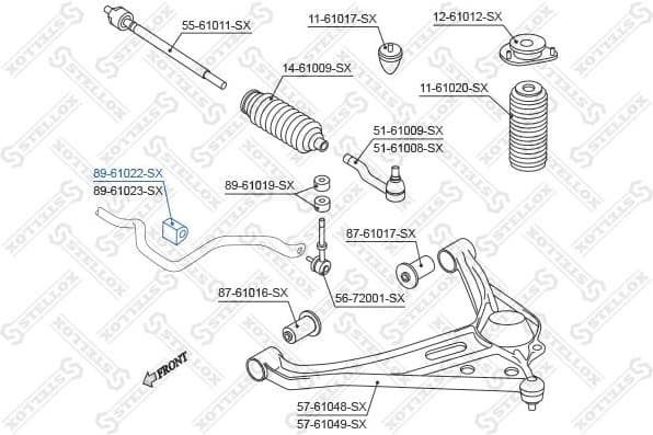 Mounting, stabiliser bar 89-61022-SX - image 2