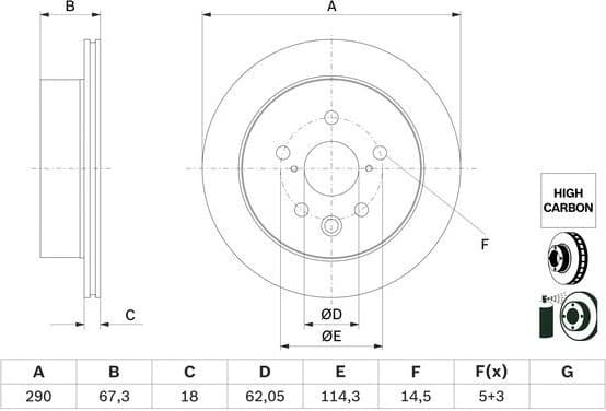 Brake Disc 0 986 479 G64