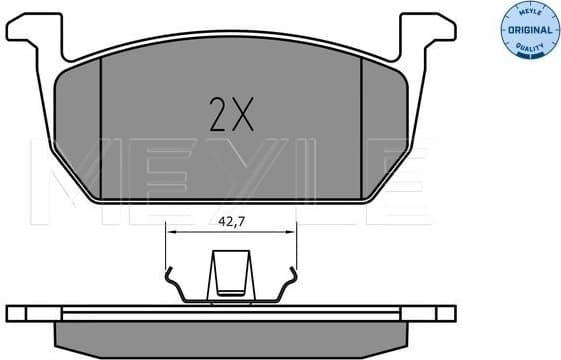 Brake Pad Set, disc brake MEYLE-ORIGINAL: True to OE. 025 226 3117