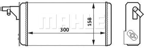 Heat Exchanger, interior heating BEHR AH 40 000S