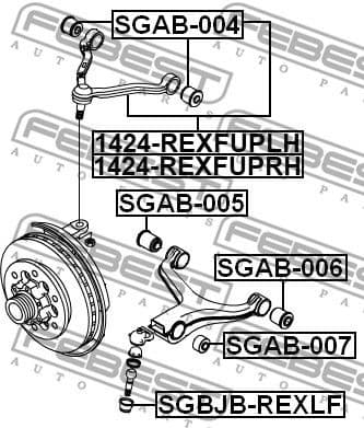 Control/Trailing Arm, wheel suspension 1424-REXFUPLH - image 2