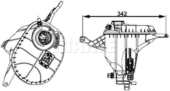 Expansion Tank, coolant BEHR CRT 29 001S