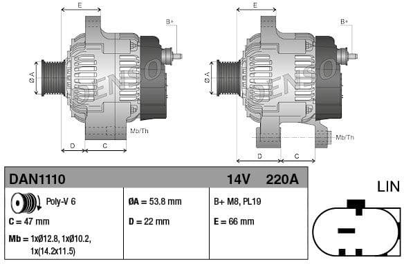 Alternator DAN1110 - image 3