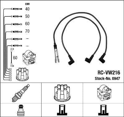 Ignition Cable Kit RC-VW216