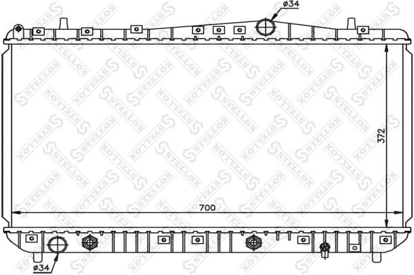 Radiator, engine cooling 10-25342-SX