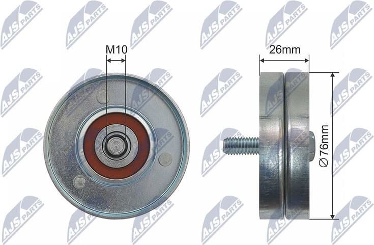 Deflection Pulley/Guide Pulley, V-belt RNK-AU-050