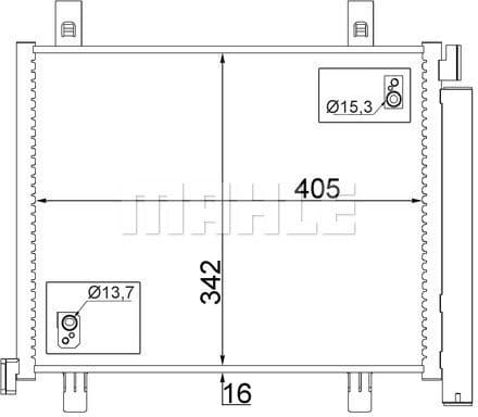 Condenser, air conditioning BEHR AC 747 000S