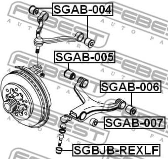 Mounting, control/trailing arm SGAB-006 - image 2