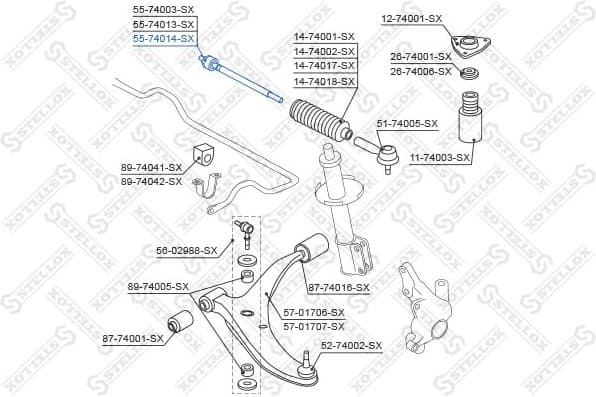Inner Tie Rod 55-74014-SX - image 2
