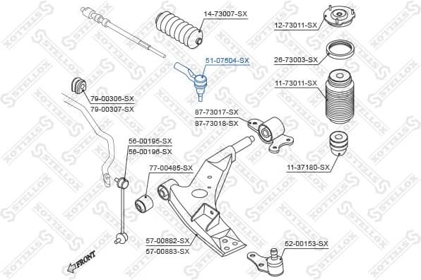 Tie Rod End 51-07504-SX - image 2