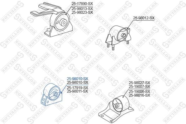 Mounting, engine 25-98010-SX - image 2