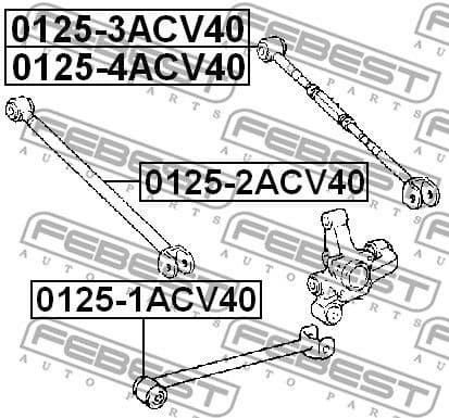 Control/Trailing Arm, wheel suspension 0125-1ACV40 - image 2