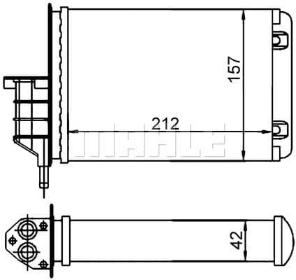 Heat Exchanger, interior heating BEHR AH 18 000S