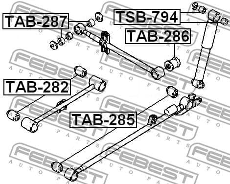 Mounting, control/trailing arm TAB-285 - image 2