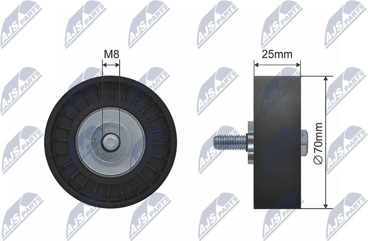 Deflection Pulley/Guide Pulley, V-belt RNK-FR-047