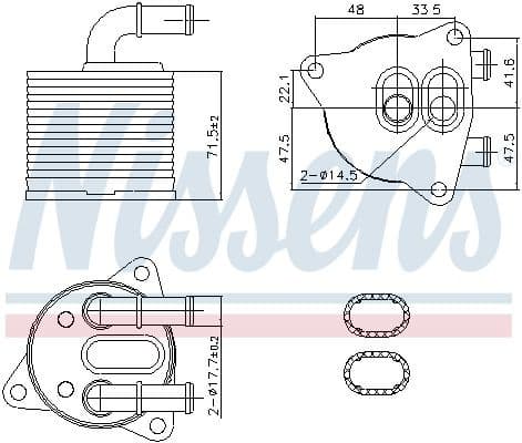 Oil Cooler, automatic transmission ** FIRST FIT ** 91286 - image 6