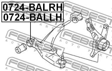 Control/Trailing Arm, wheel suspension 0724-BALRH - image 2