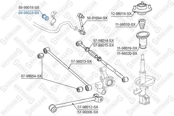 Mounting, stabiliser bar 89-98023-SX - image 2