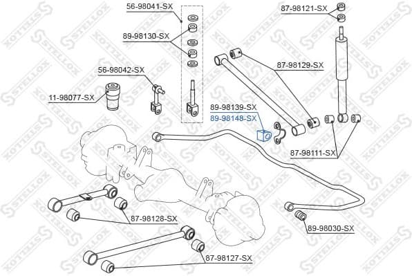 Mounting, stabiliser bar 89-98148-SX - image 2