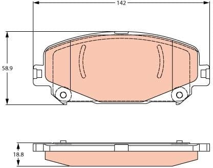 Brake pads front, Top Quality GDB2268