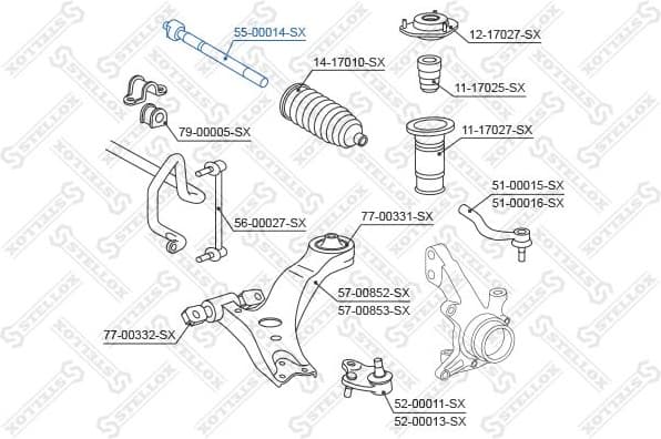 Inner Tie Rod 55-00014-SX - image 2
