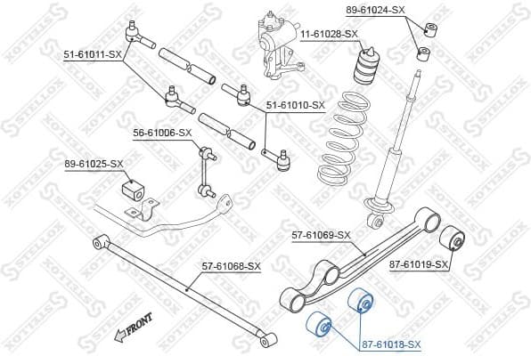 Mounting, control/trailing arm 87-61018-SX - image 2