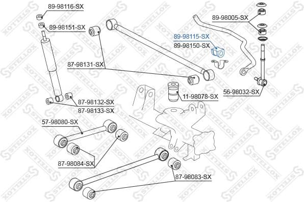 Mounting, stabiliser bar 89-98115-SX - image 2