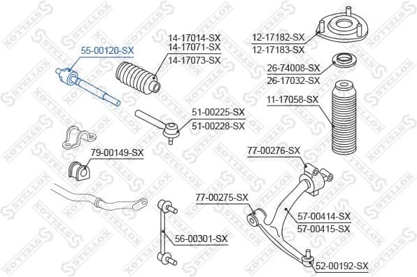 Inner Tie Rod 55-00120-SX