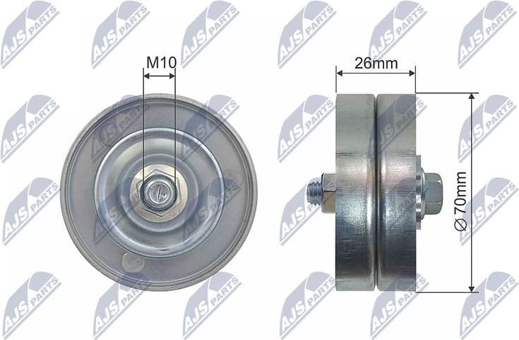 Tensioner Pulley, V-belt RNK-BM-037