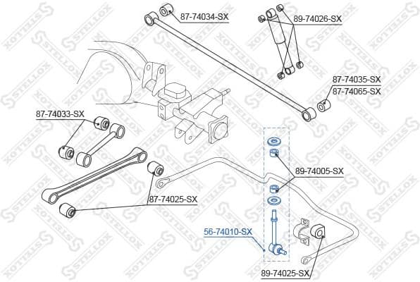 Link/Coupling Rod, stabiliser bar 56-74010-SX - image 2