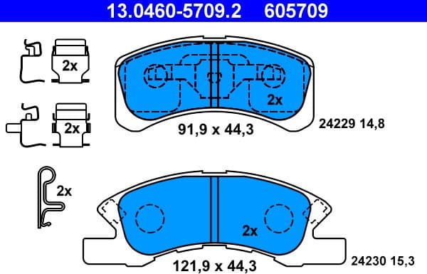 Brake Pad Set, disc brake 13.0460-5709.2