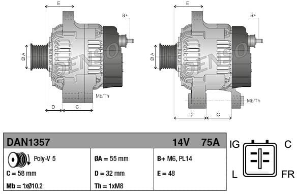 Alternator DAN1357 - image 3