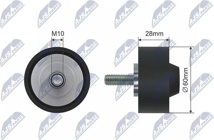 Deflection Pulley/Guide Pulley, V-belt RNK-AU-039