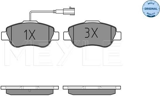 Brake Pad Set, disc brake MEYLE-ORIGINAL: True to OE. 025 240 7218