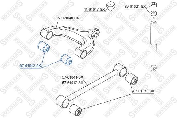 Mounting, control/trailing arm 87-61012-SX - image 2