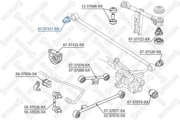 Mounting, control/trailing arm 87-37121-SX - image 2