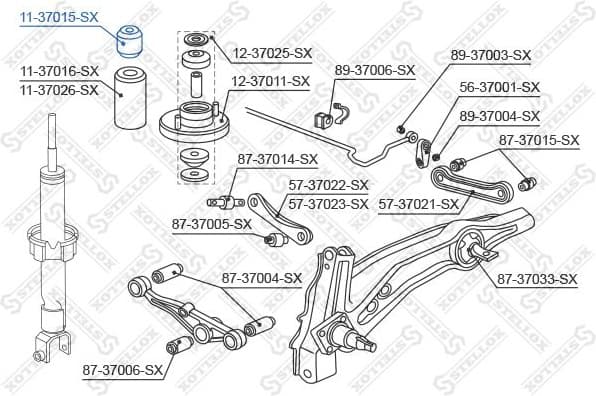 Rubber Buffer, suspension 11-37015-SX - image 2