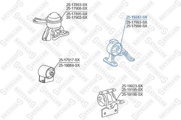 Mounting, engine 25-19242-SX