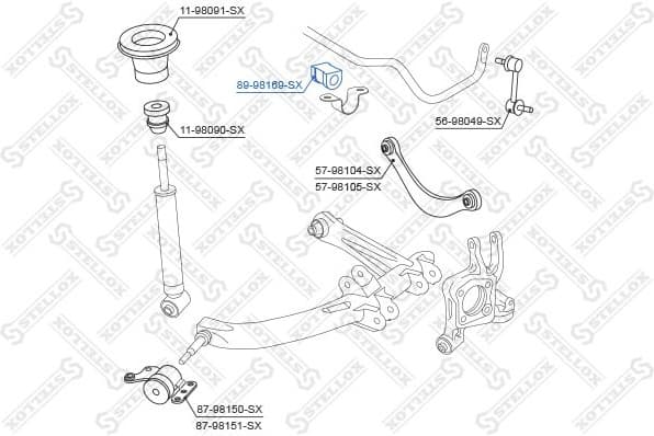 Mounting, stabiliser bar 89-98169-SX - image 2