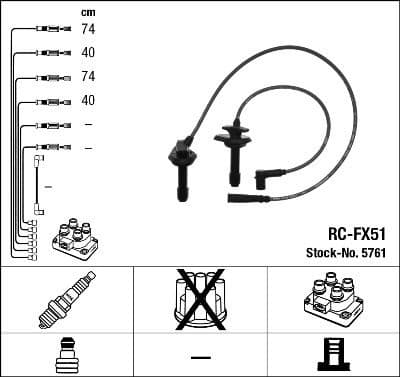 Ignition Cable Kit RC-FX51