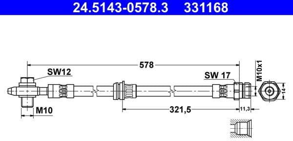 Brake Hose 24.5143-0578.3